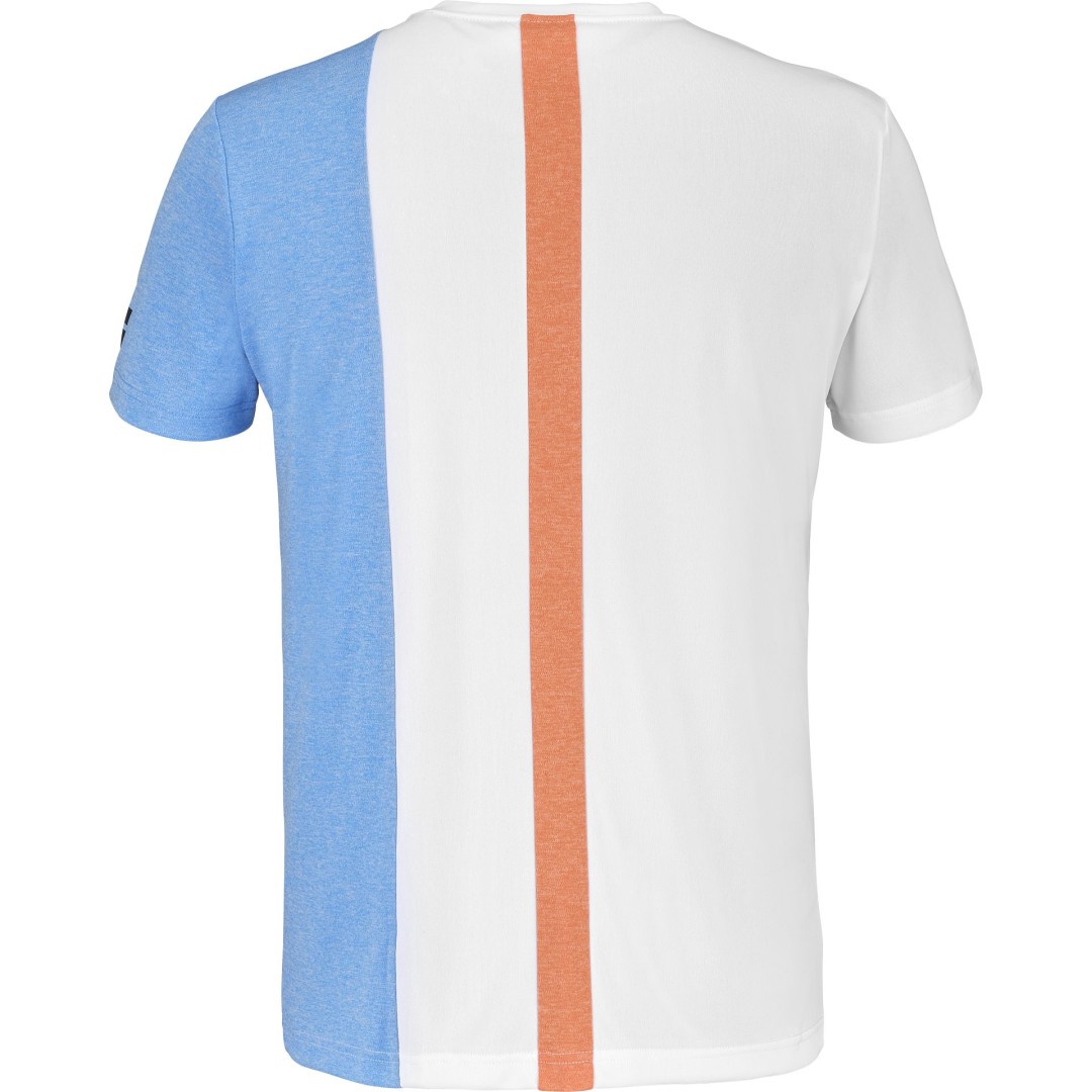 Koszulka tenisowa męska BABOLAT PLAY CREW NECK TEE, White/Blithe Blue - obrazek 3