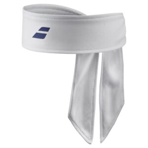 Babolat Tie Headband, White/Sodalite Blue