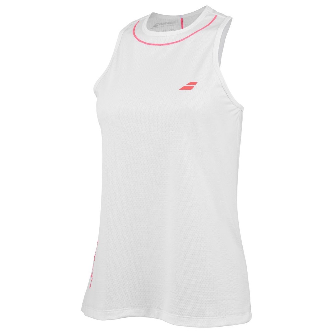 Babolat STRIKE TANK TOP WOMEN, White/Strike Red